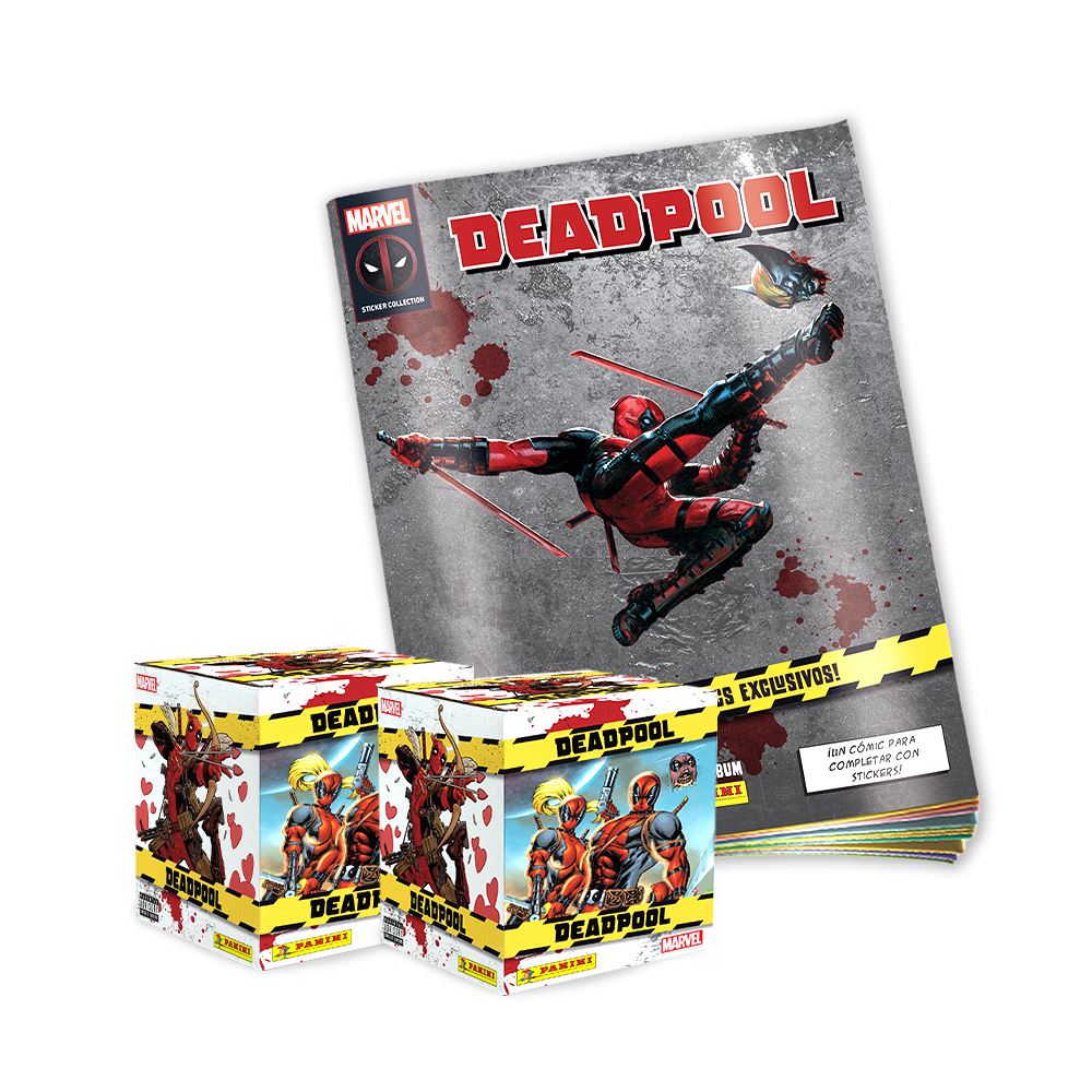 ALBUM DEADPOOL, ALBUM TAPA BLANDA + 2 PAQUETONES