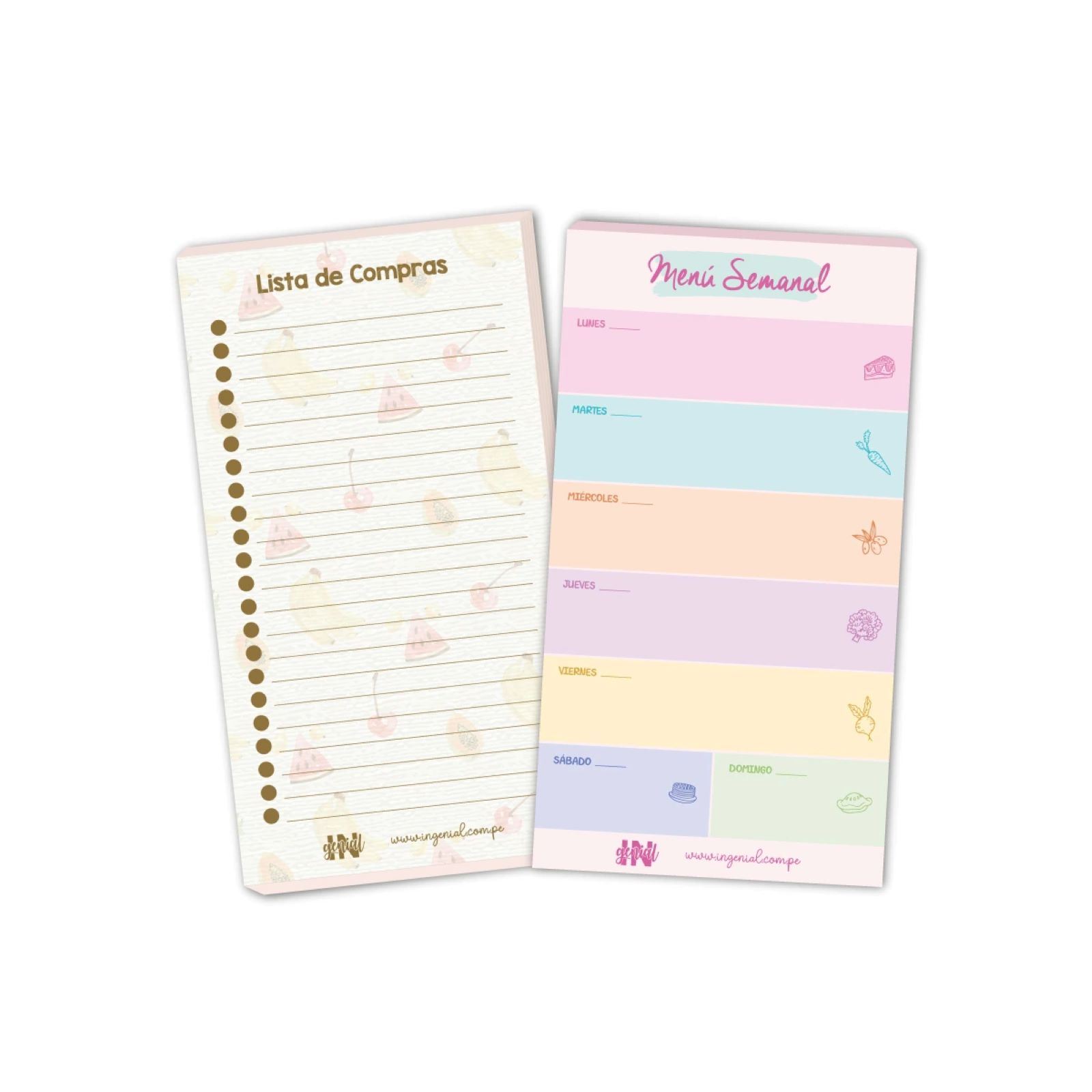 Set de notas magnéticas Menucherry x 2 unds.