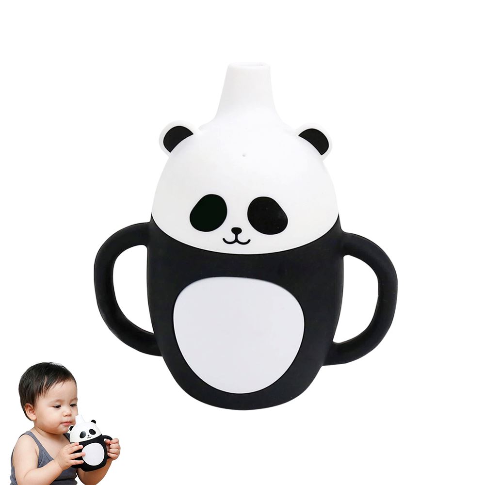 Vaso de Silicona Osito panda 360º anti derrame para bebe