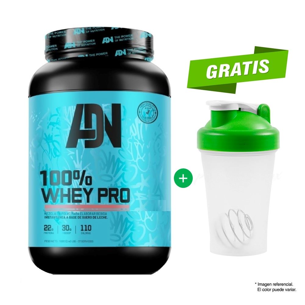 ADN NUTRITION 100% WHEY PRO 1.1 KG CHOCOLATE + SHAKER