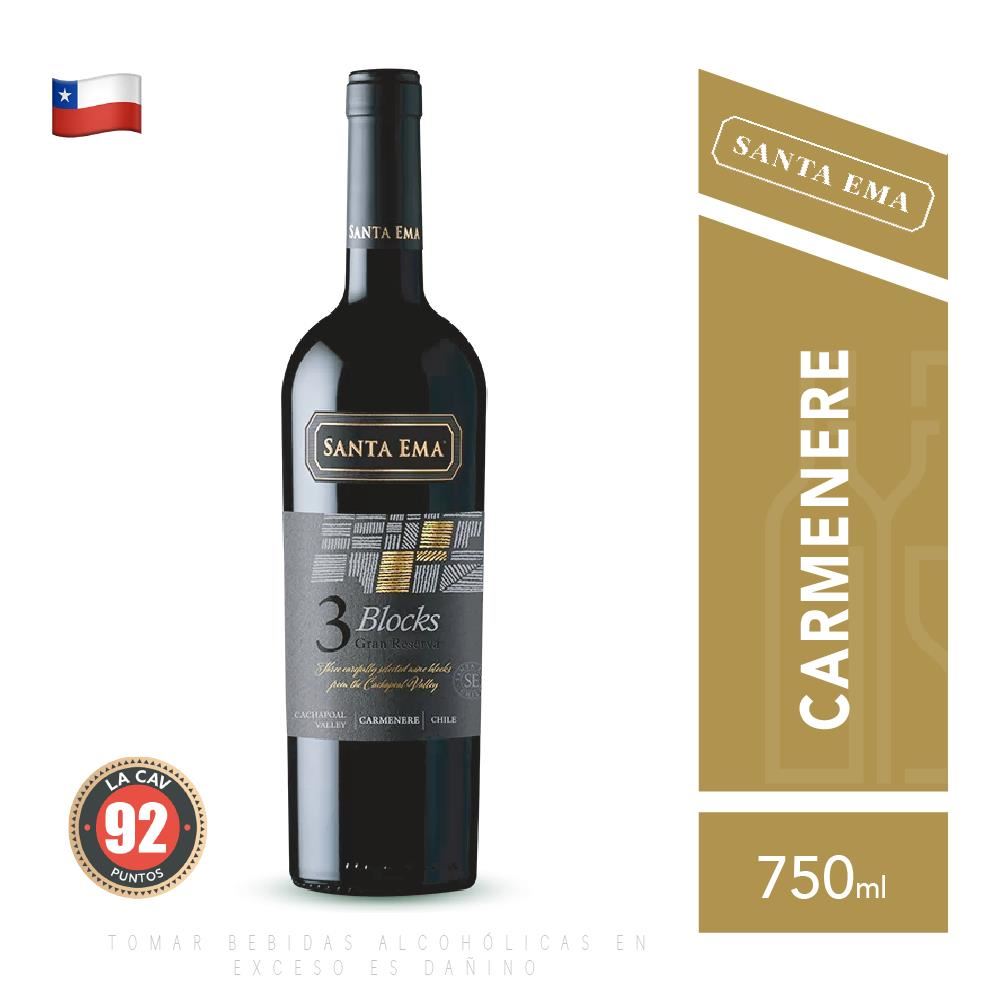 VINO BLOCKS 3 GRAND RESERVA 750ML CARMENERE