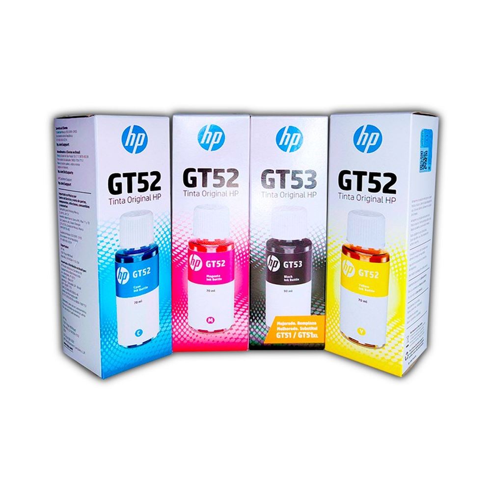 Tinta hp gt53 gt52 magenta cian yellow negro 415 315 gt5820