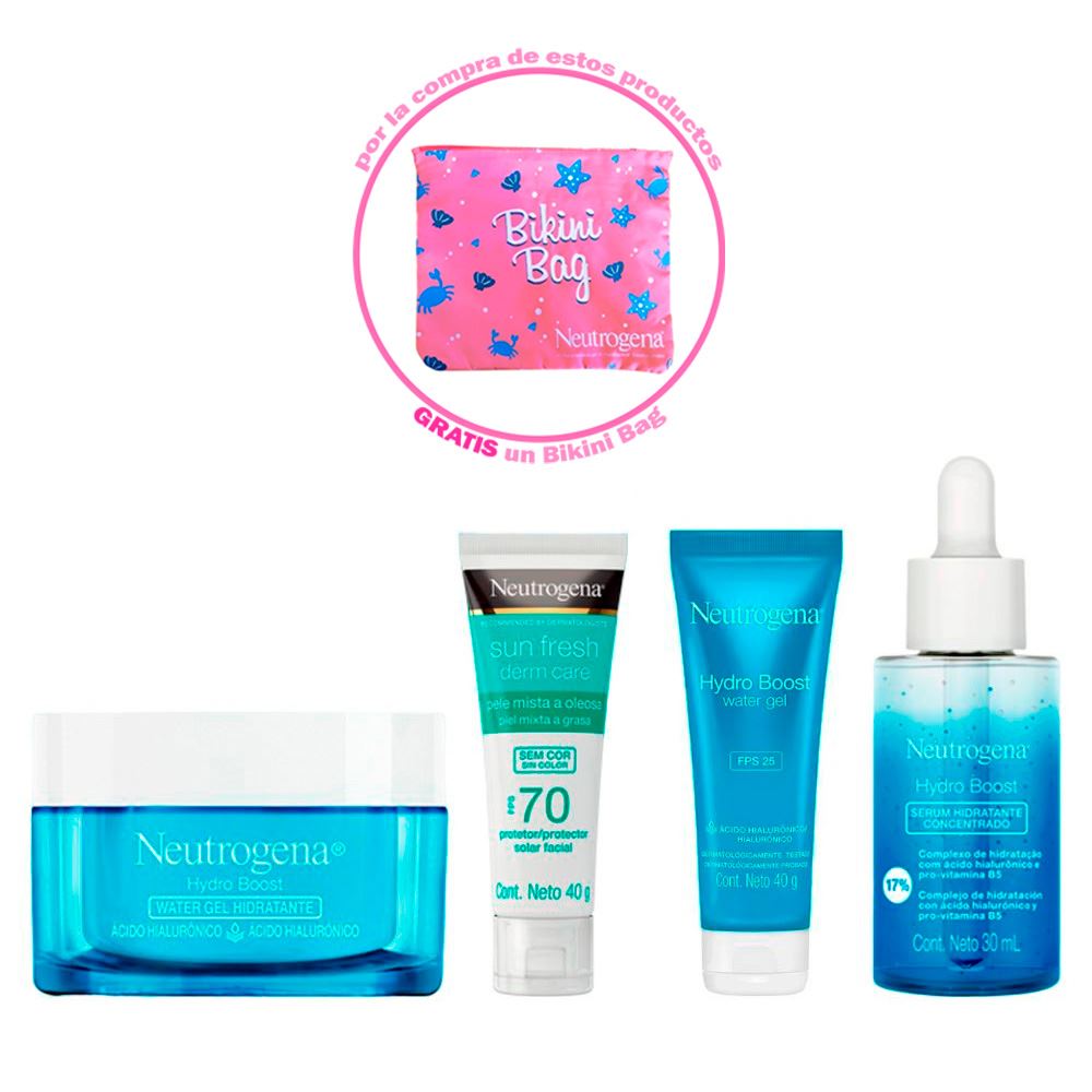 Hydro Boost Neutrogena + Serum +Gel + Protector solar facial