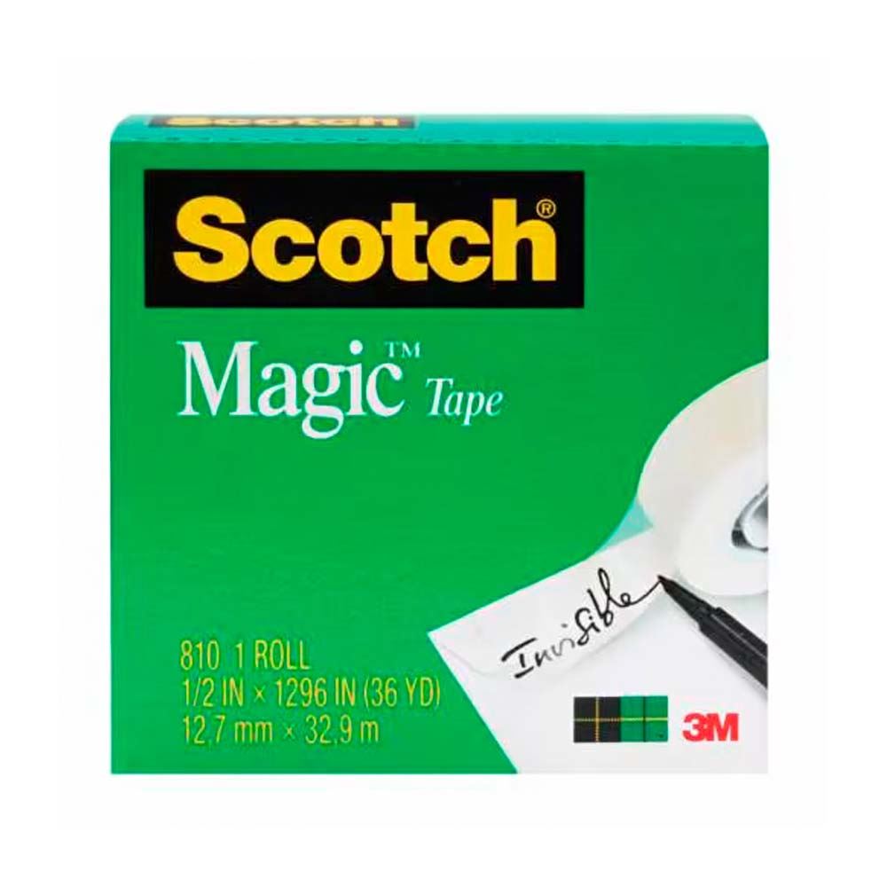 Cinta Scotch Mágica Con Dispensador 810 18Mm X 33M