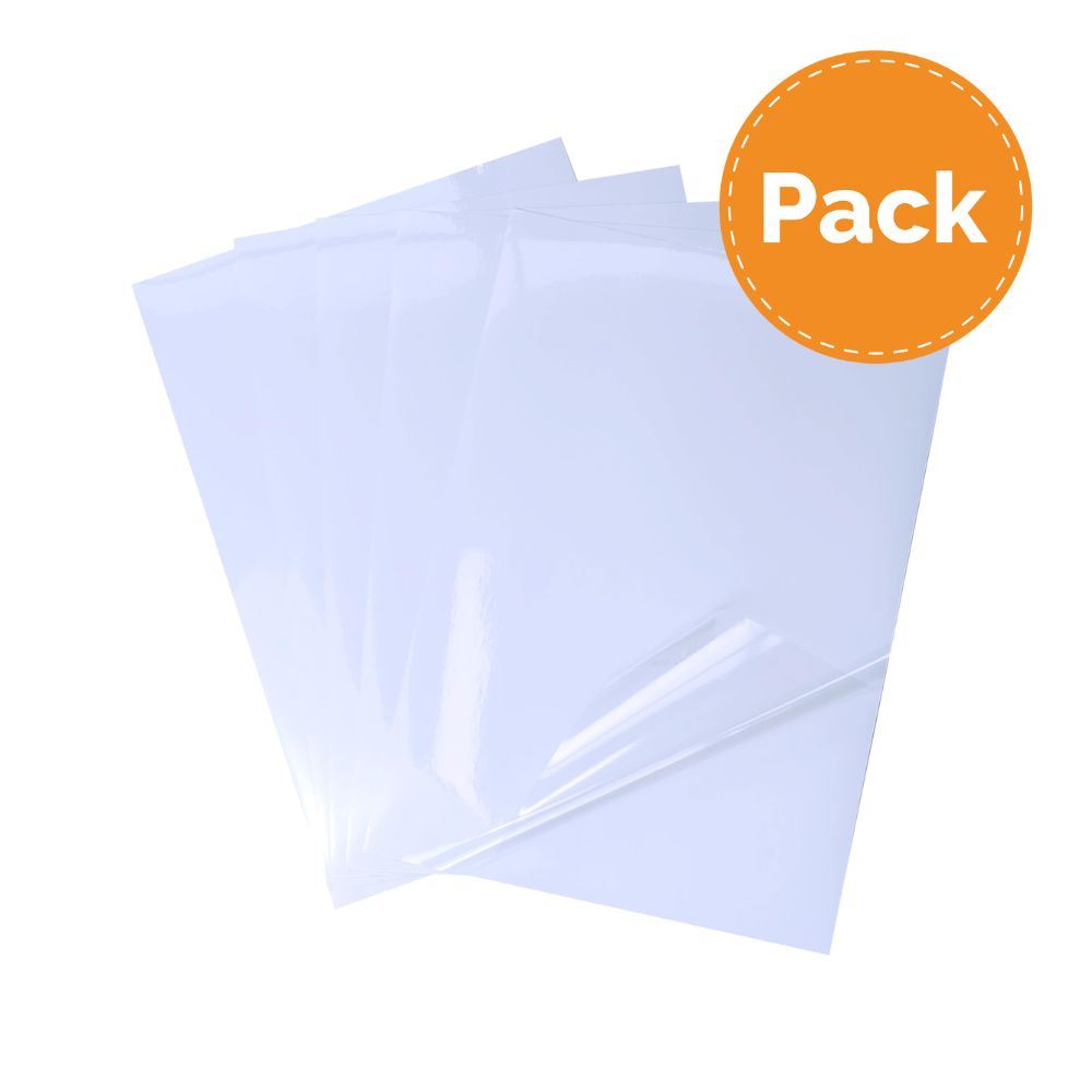 Vinilo Canvas Adhesivo Transparente 05 Hojas A4  Pack x6