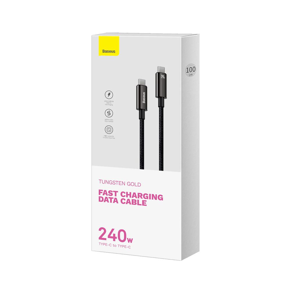 Cable Baseus Fast Charging Data 240w - Tungsten Gold