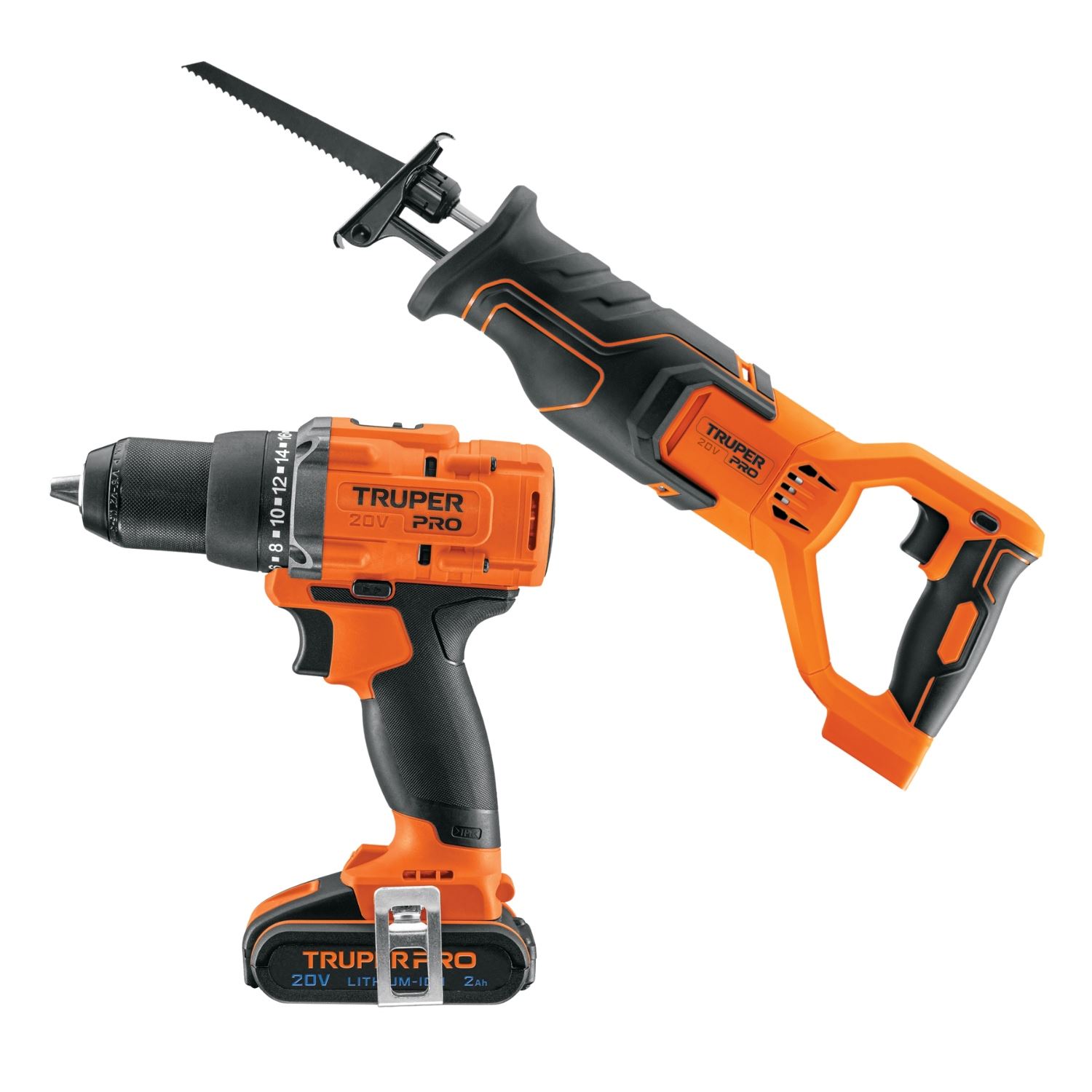 Taladro Atornillador + Sierra Sable + 1bat 2ah 20V Truper