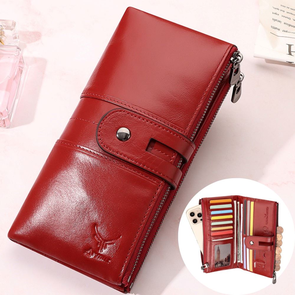 Billetera De Cuero Vacuno Para Mujer BP803. RFID