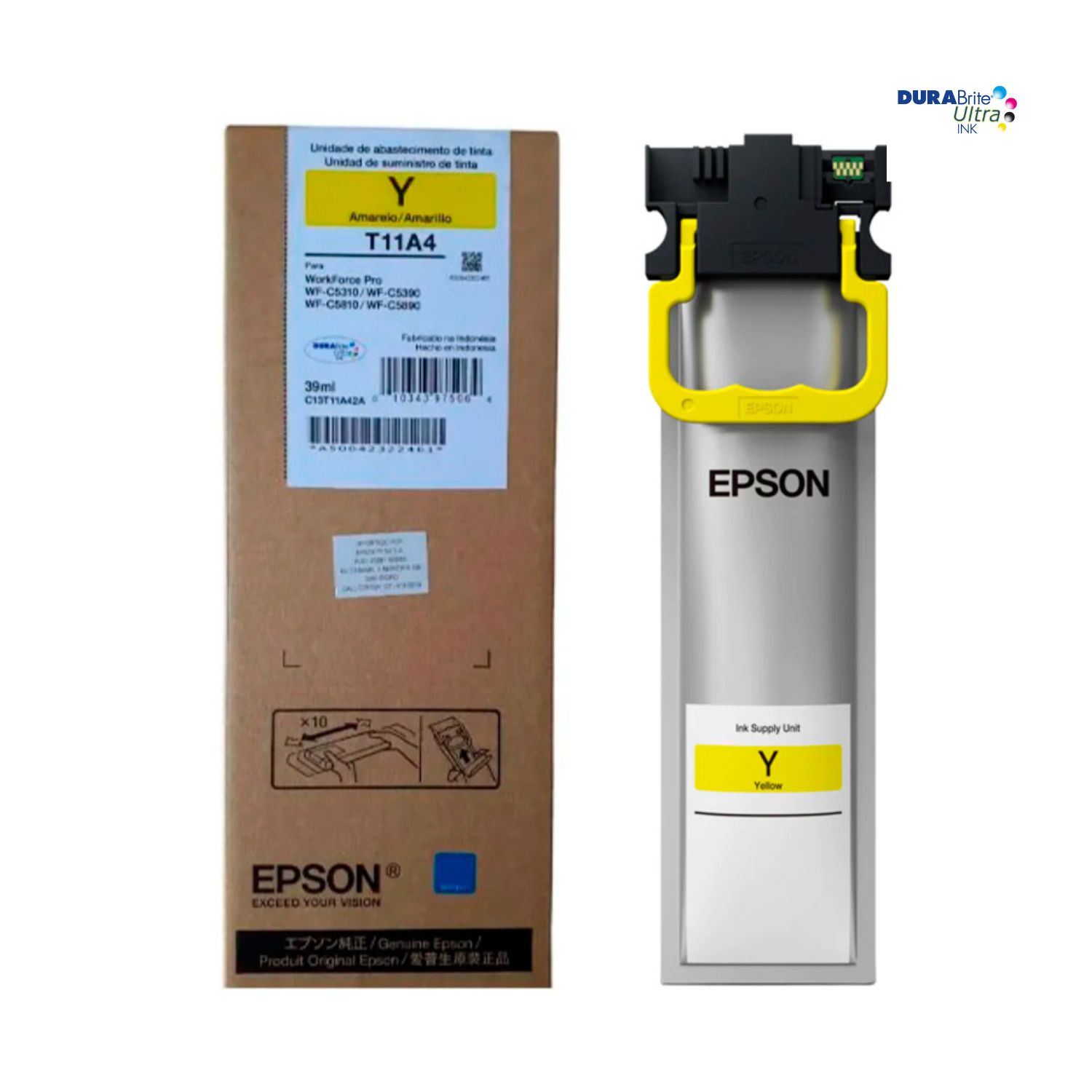 Tinta Epson T11A Amarillo Bolsa Original para WF-C5810 / WF-C5890
