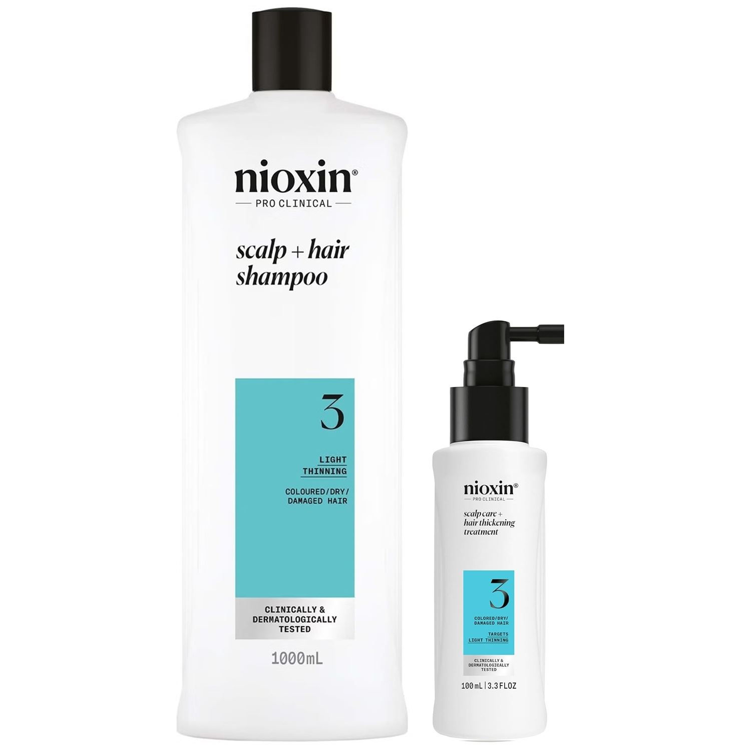 Nioxin-3 Shampoo Densificador 1000ml + Loción Capilar Cabello Teñido