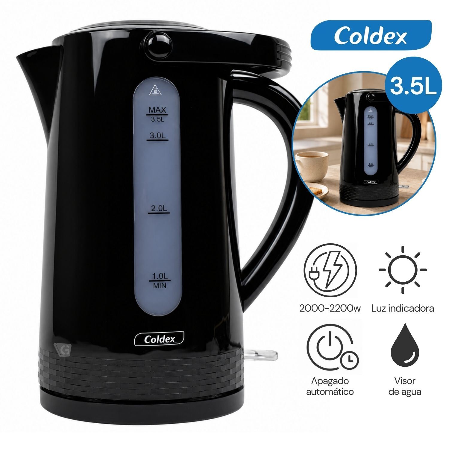 Hervidor Electrico Coldex 3.5LT CX HV35P