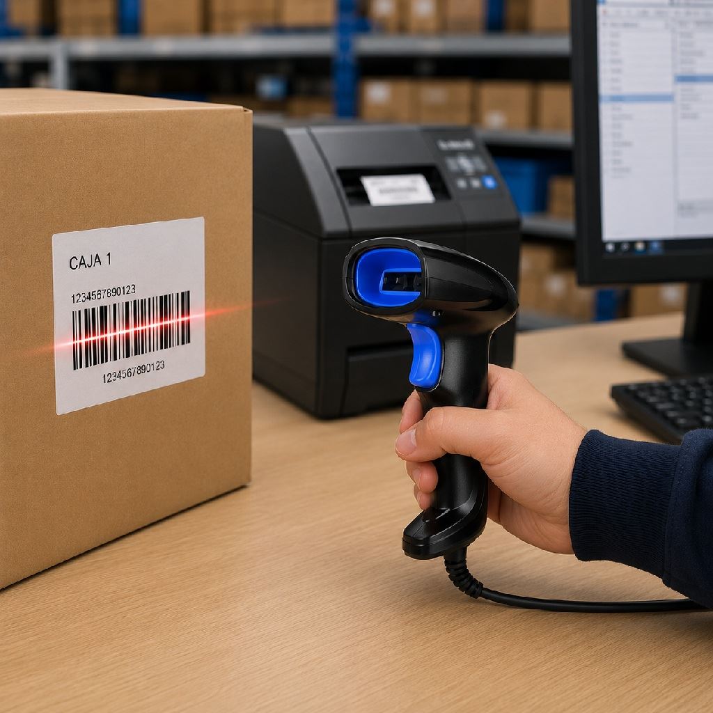 Lector escaner laser alámbrico de código de barras USB YHDAA 1D 1100L