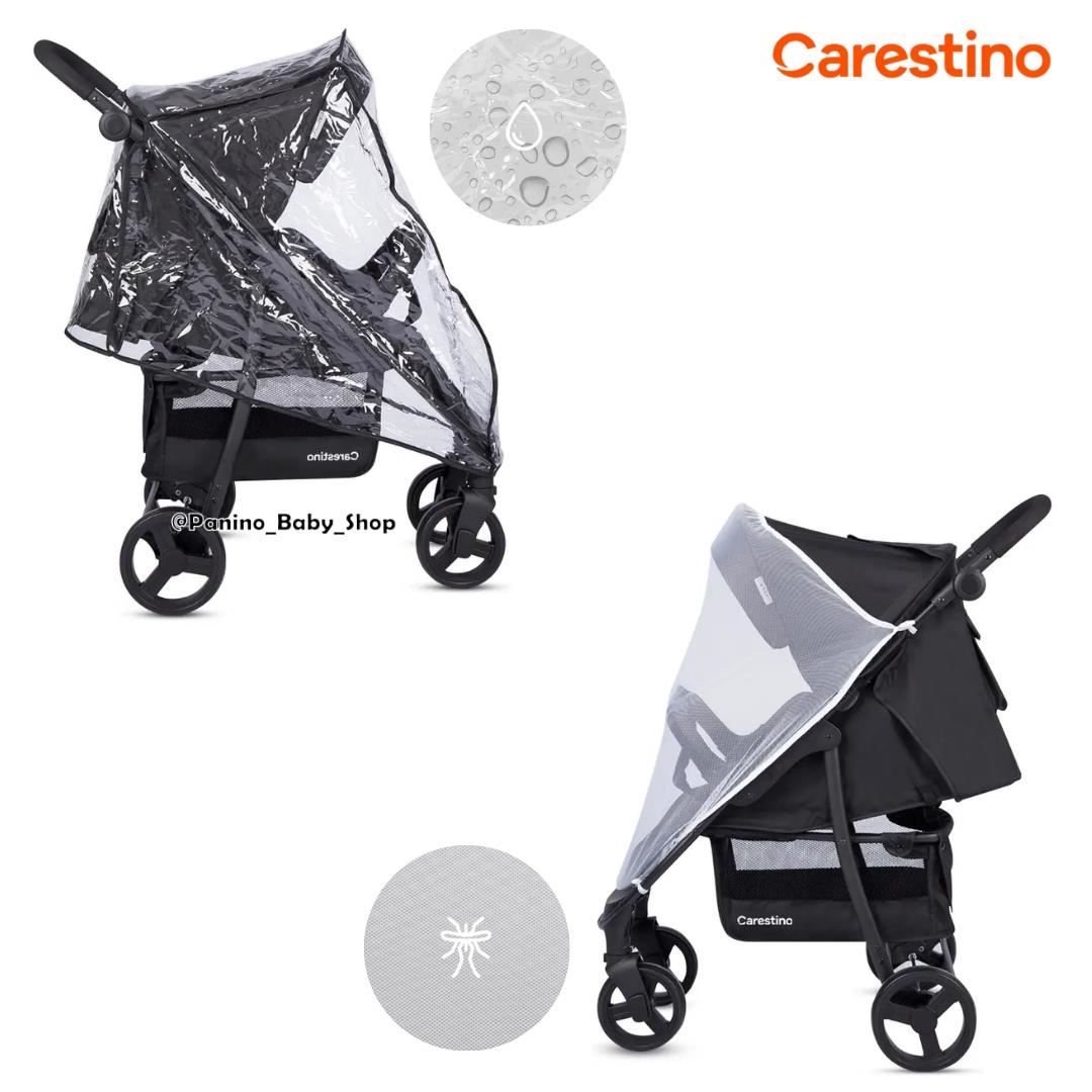 Mosquitero y Cubre Lluvia para Coche de Bebé -COMBO- Negro