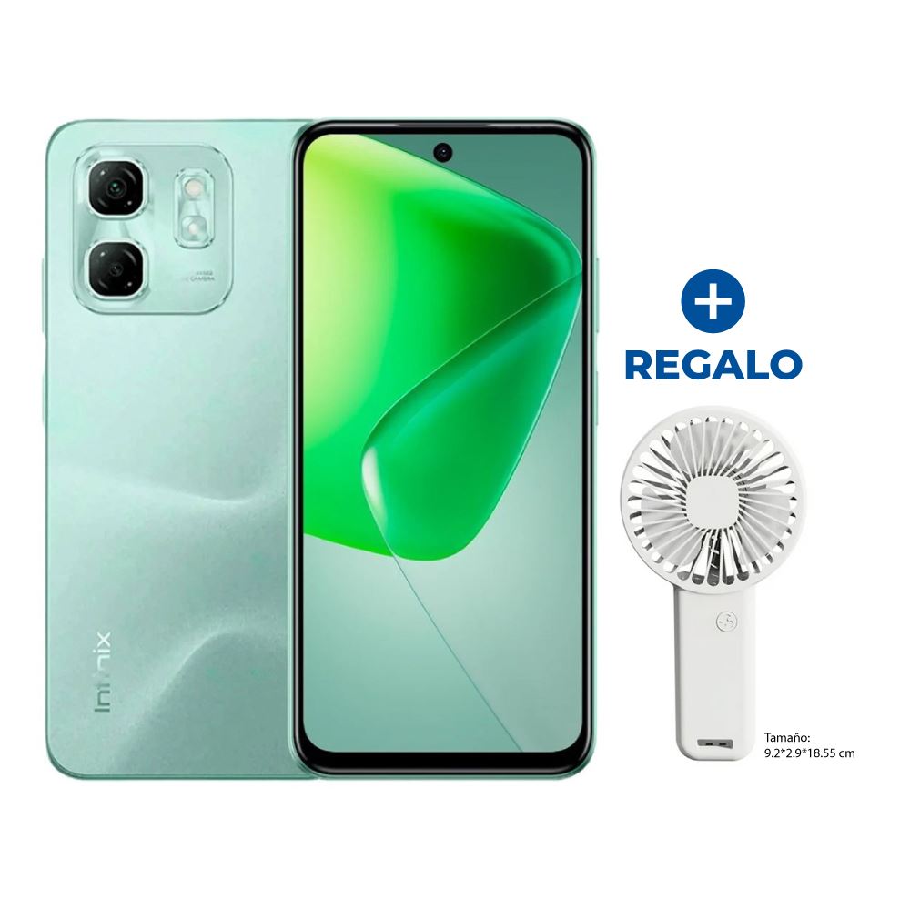INFINIX HOT 50i 4GB+256GB VERDE + VENTILADOR PORTATIL