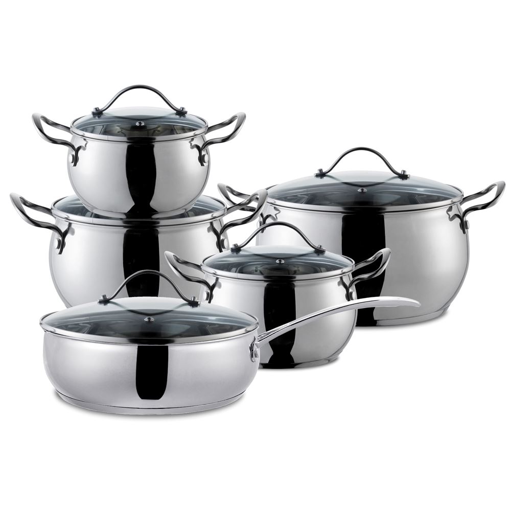 Juego de ollas Ilko Apple 10PZS Acero inoxidable