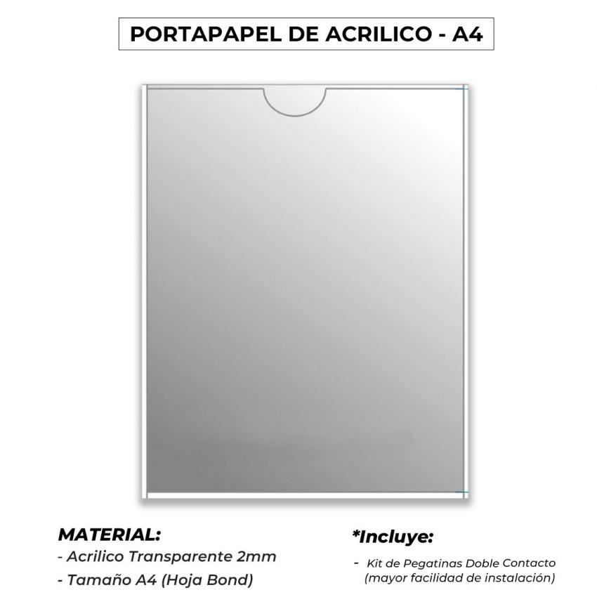 PORTAPAPEL DE ACRILICO A4 - VERTICAL