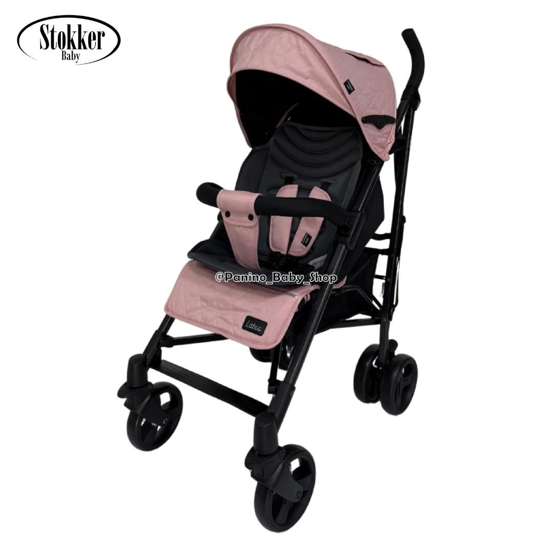 Coche Bastón Plegable Liviano para Bebés -LISBOA- Rosado