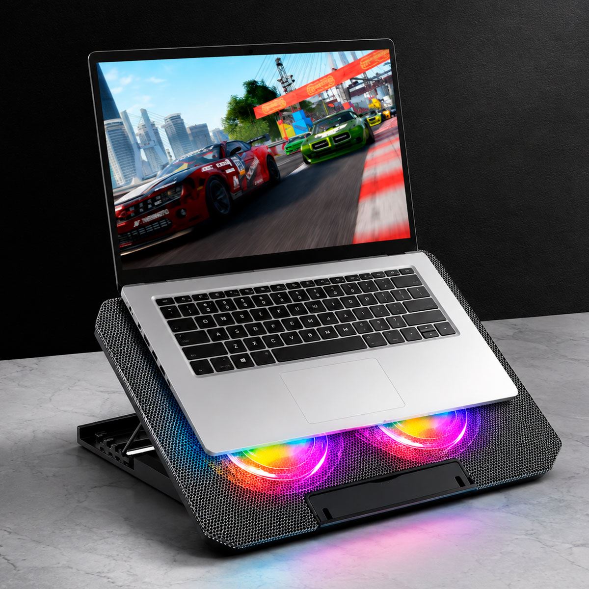 Cooler Ventilador para Laptop hasta 17" 6 Niveles 2 puerto USB N33-C-11
