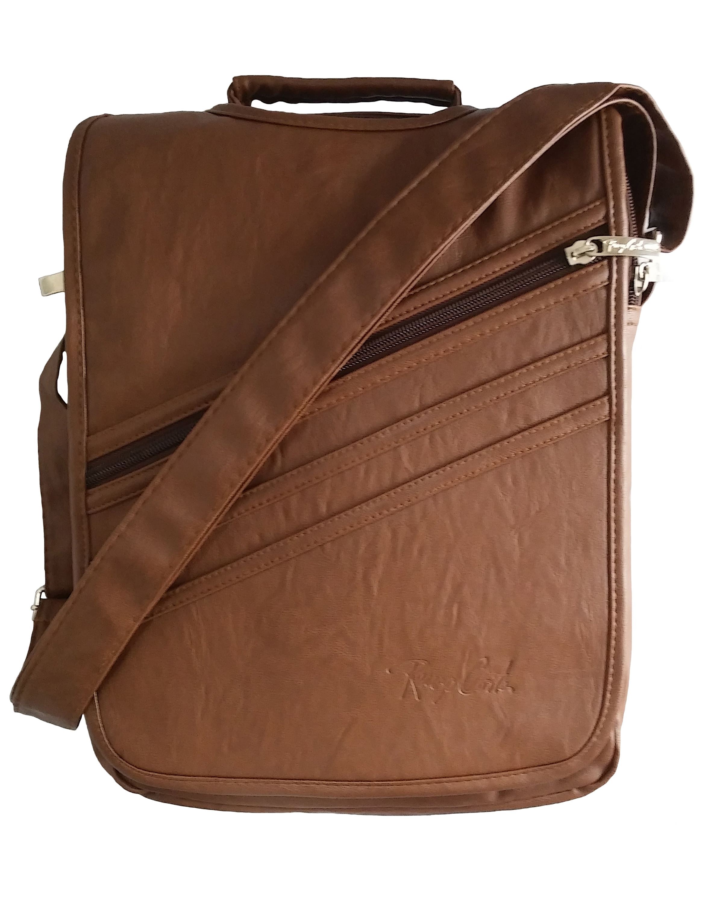 Morral Oficio Camel Portalaptop 13pulg 34x27x7 Cuero Liso SKU: 013
