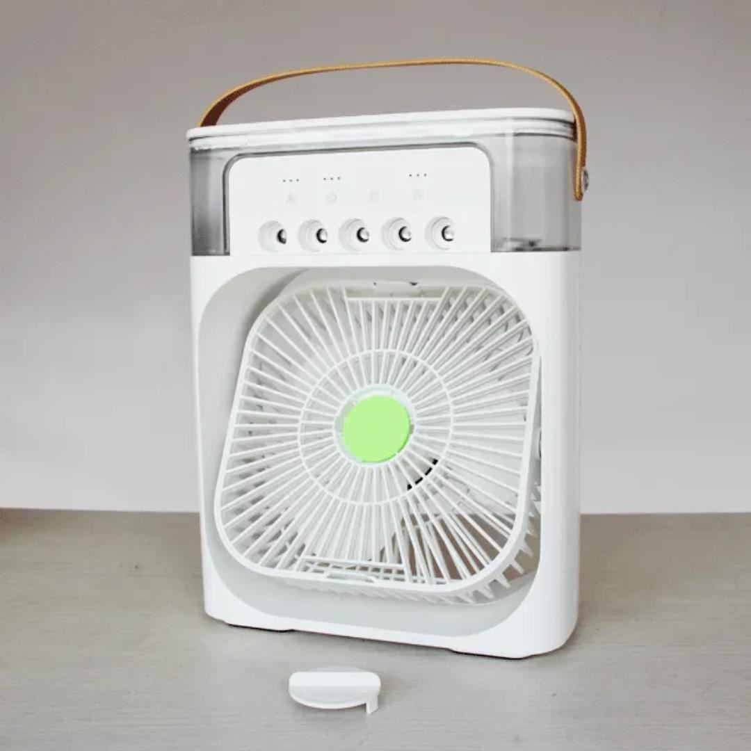  Air Cooler Aire acondicionado portátil silencioso con bandeja  de hielo remoto con ventilador humidificador acondicionador - temporizador  de hora ventilador sin aspas blanco : Hogar y Cocina