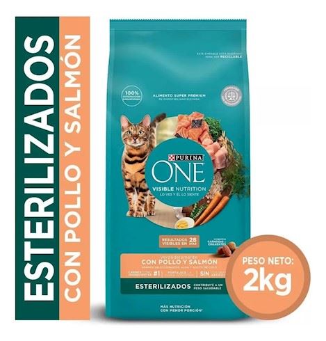 ALIMENTO DE GATO PURINA ONE ESTERILIZADO SALMON 2KG
