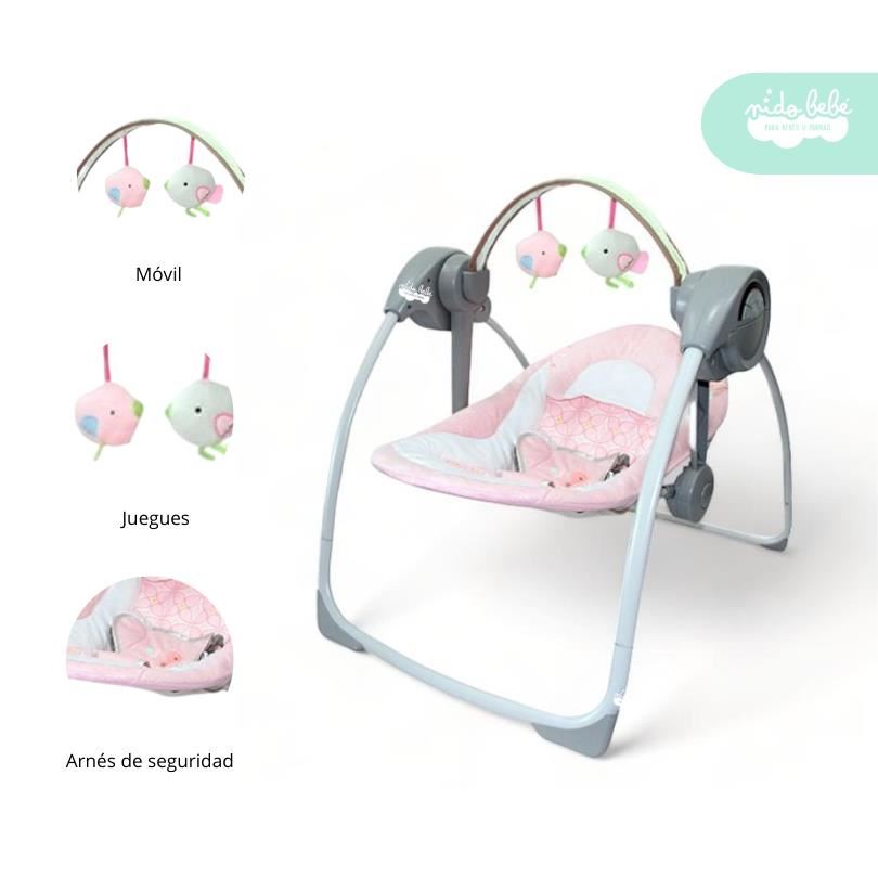 Silla Nido Mecedora de Bebé Columpio Pink
