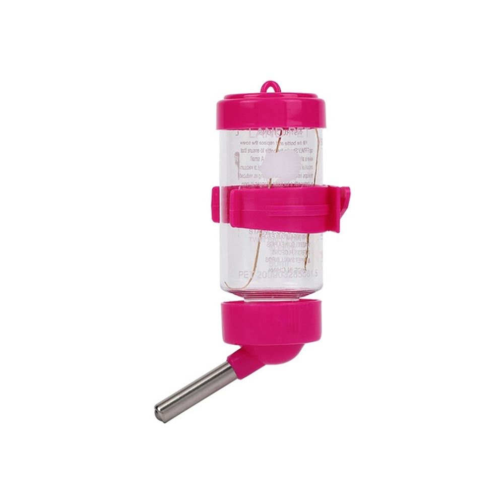 Bebedero De Botella Para Hamster Con Válvula 60 Ml Color Fucsia