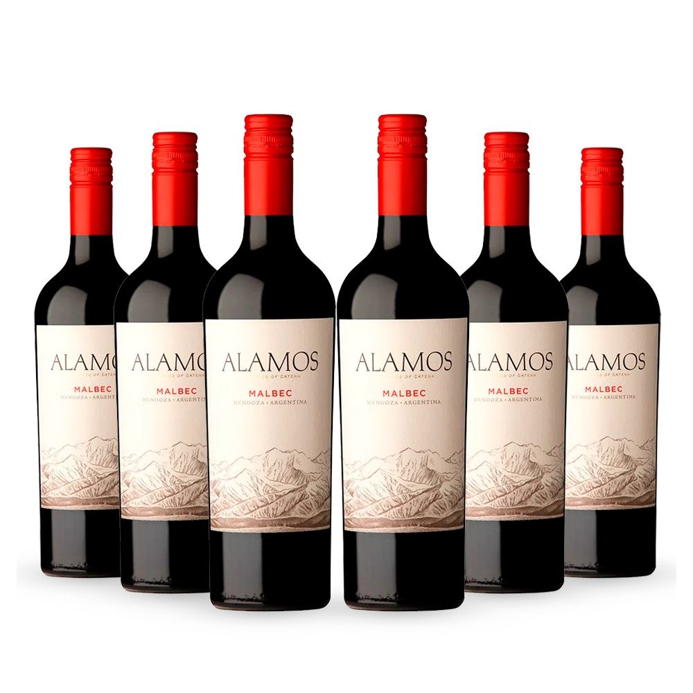 Sixpack Vino tinto Álamos Malbec, Argentina