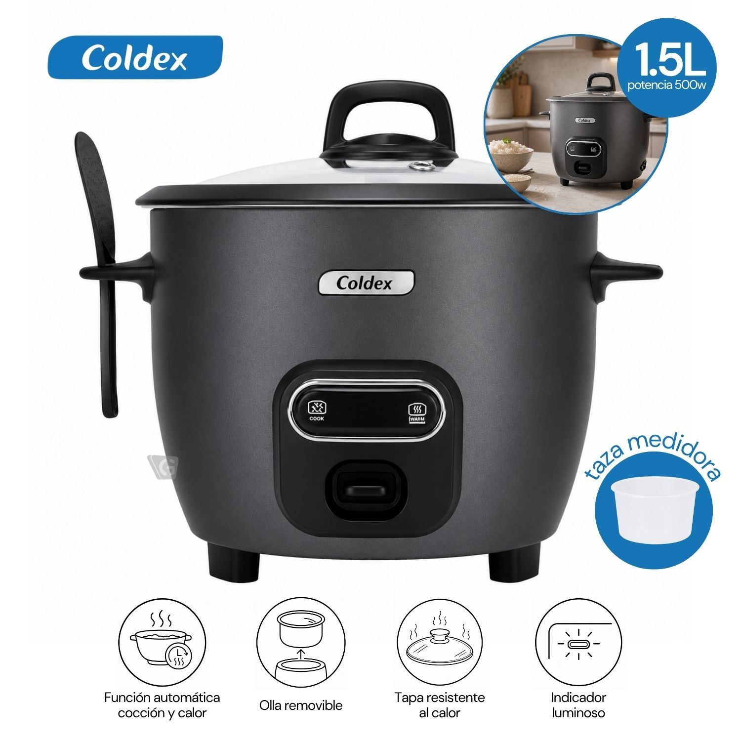 Olla Arrocera Coldex 1.5 L – CX OA15