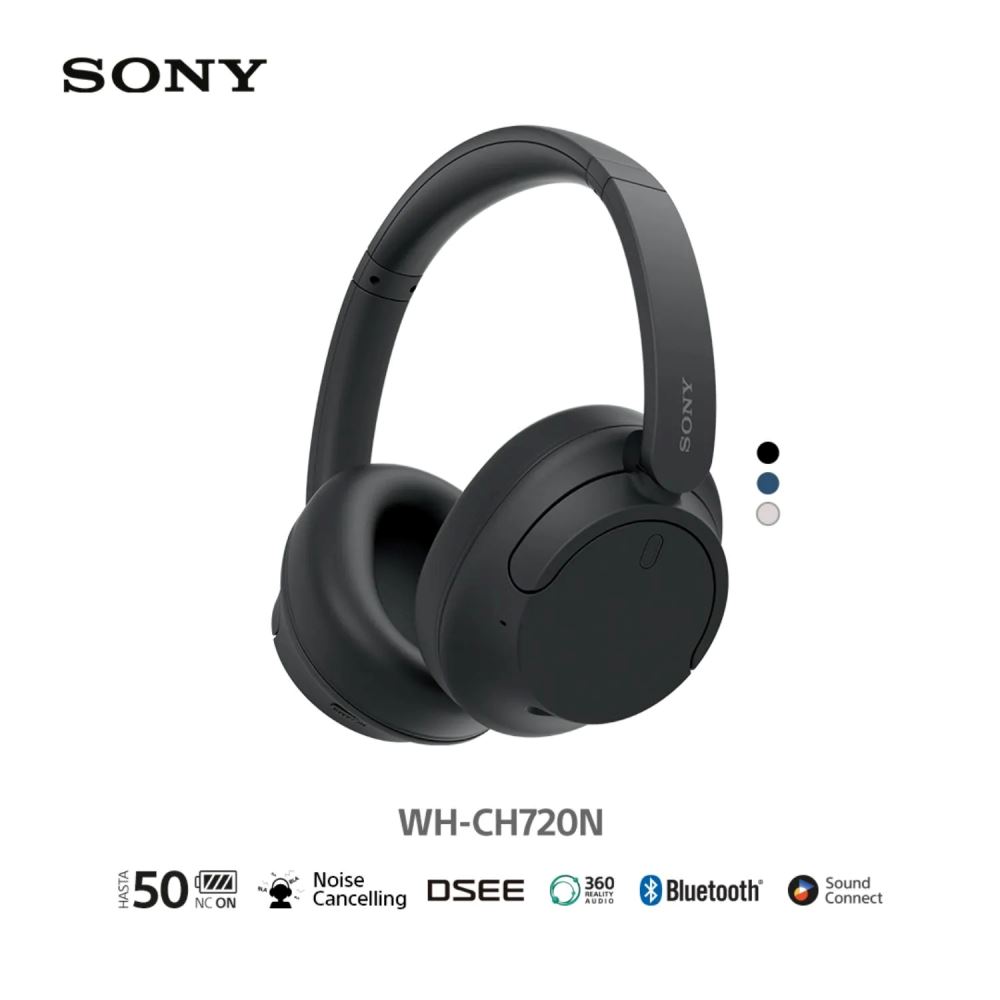 Audífonos Sony Negro WH-CH720N Bluetooth con Noise Cancelling