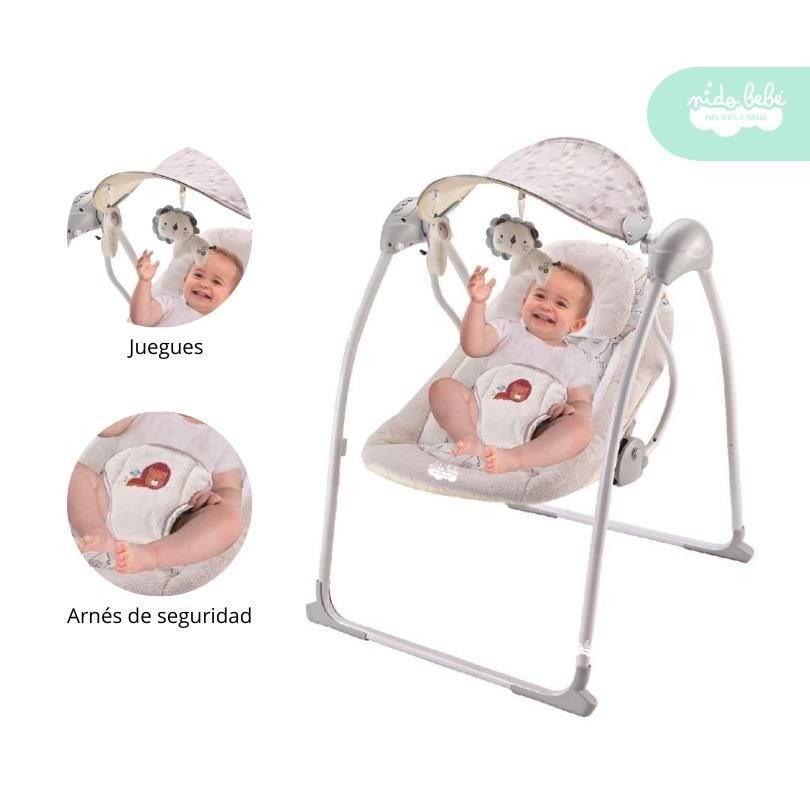Silla Nido Mecedora de Bebé Columpio modelo Sweet beige
