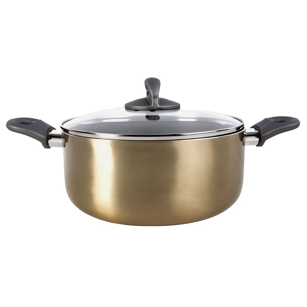 Oster Olla antiadherente de Aluminio 25cm (4.7L) con tapa de