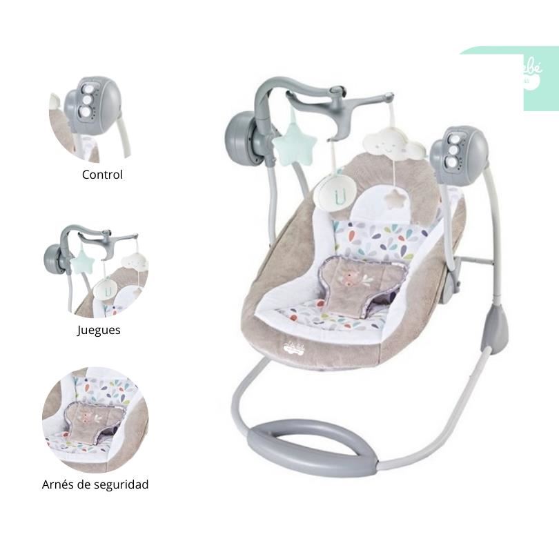 Silla Nido Mecedora de Bebé Columpio Piubello color Beige