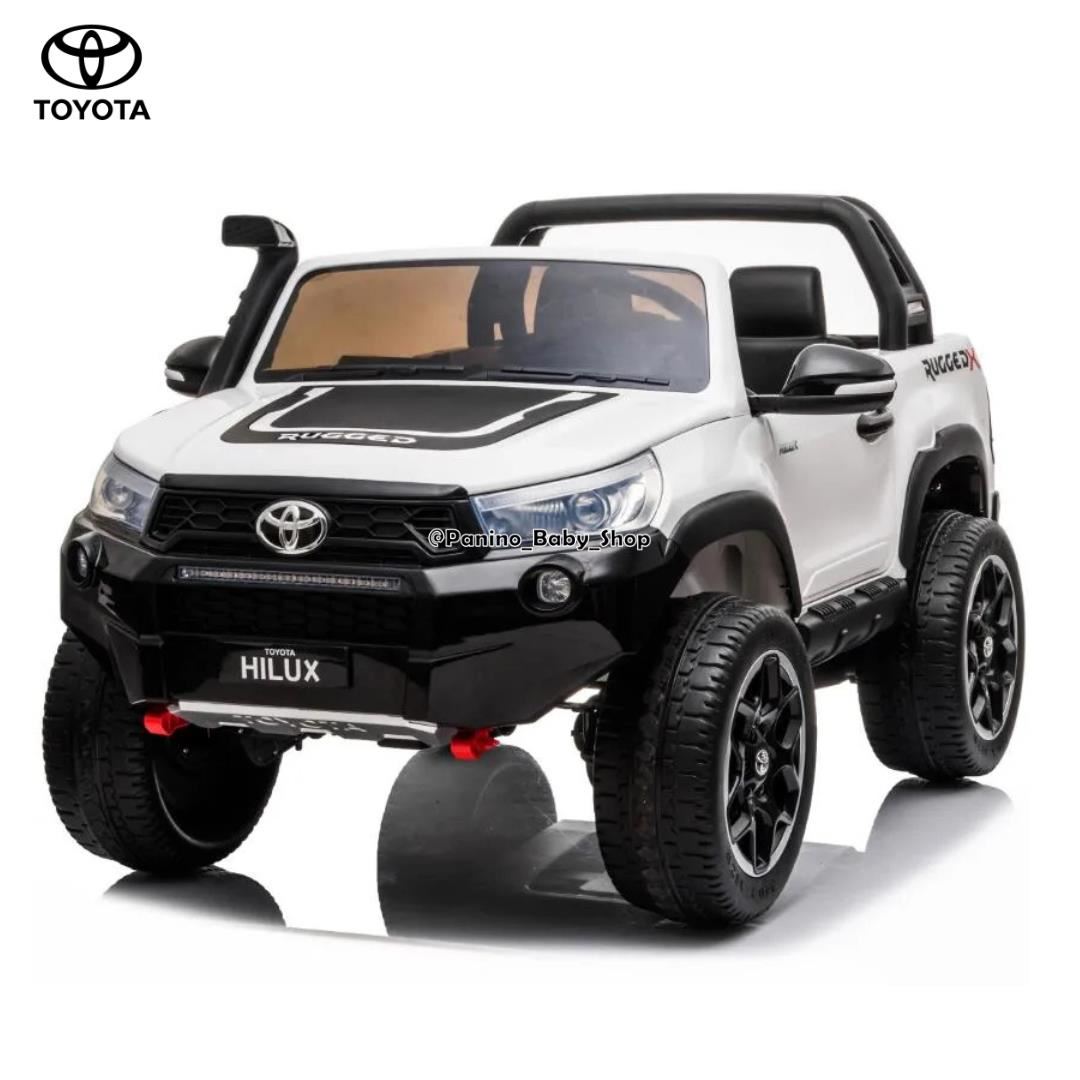 Carro a Batería Toyota Hilux para Niños -RUGGED X- Blanco