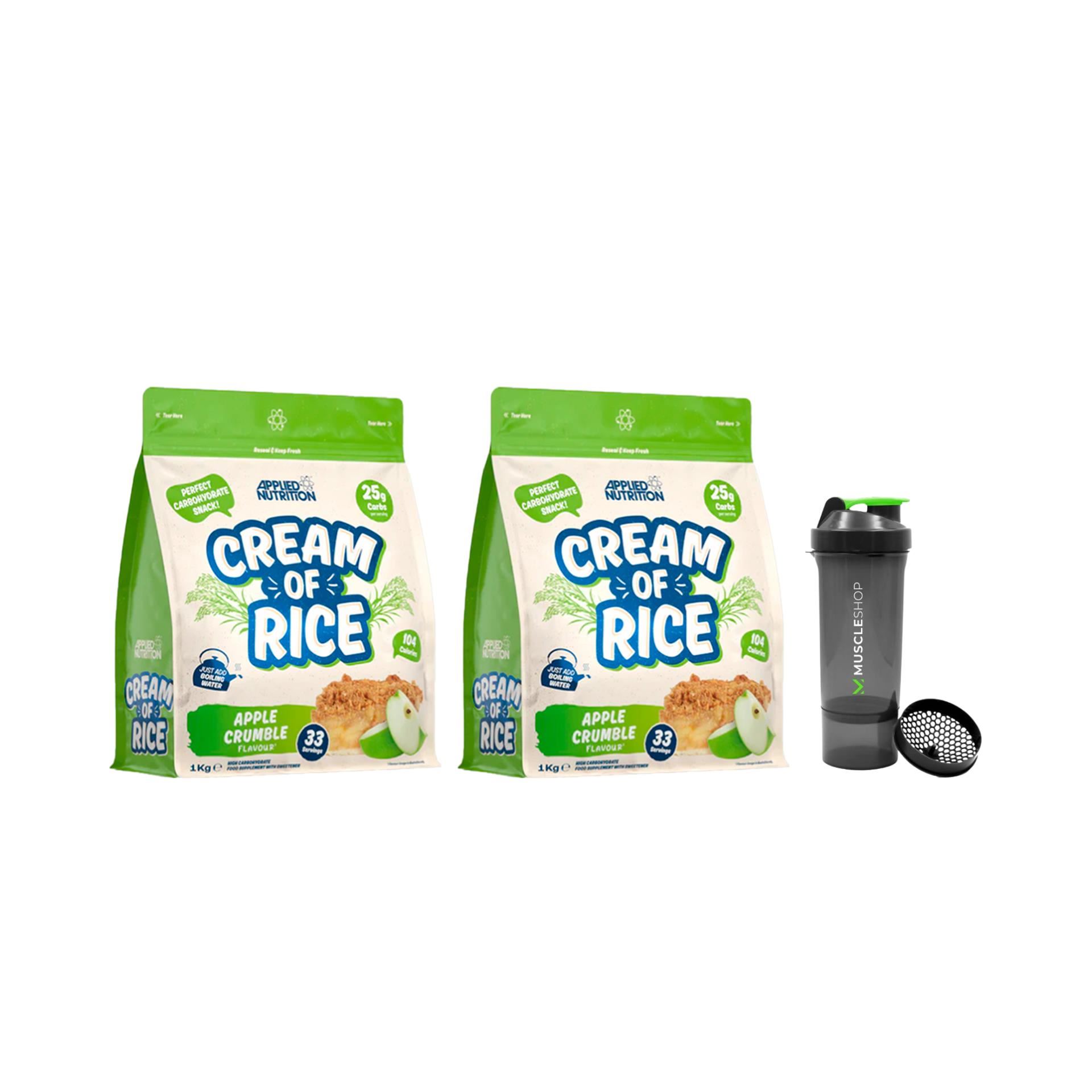 Pack de 2 Carbohidratos Rápida Absorción Cream of Rice 1 kg. c/u