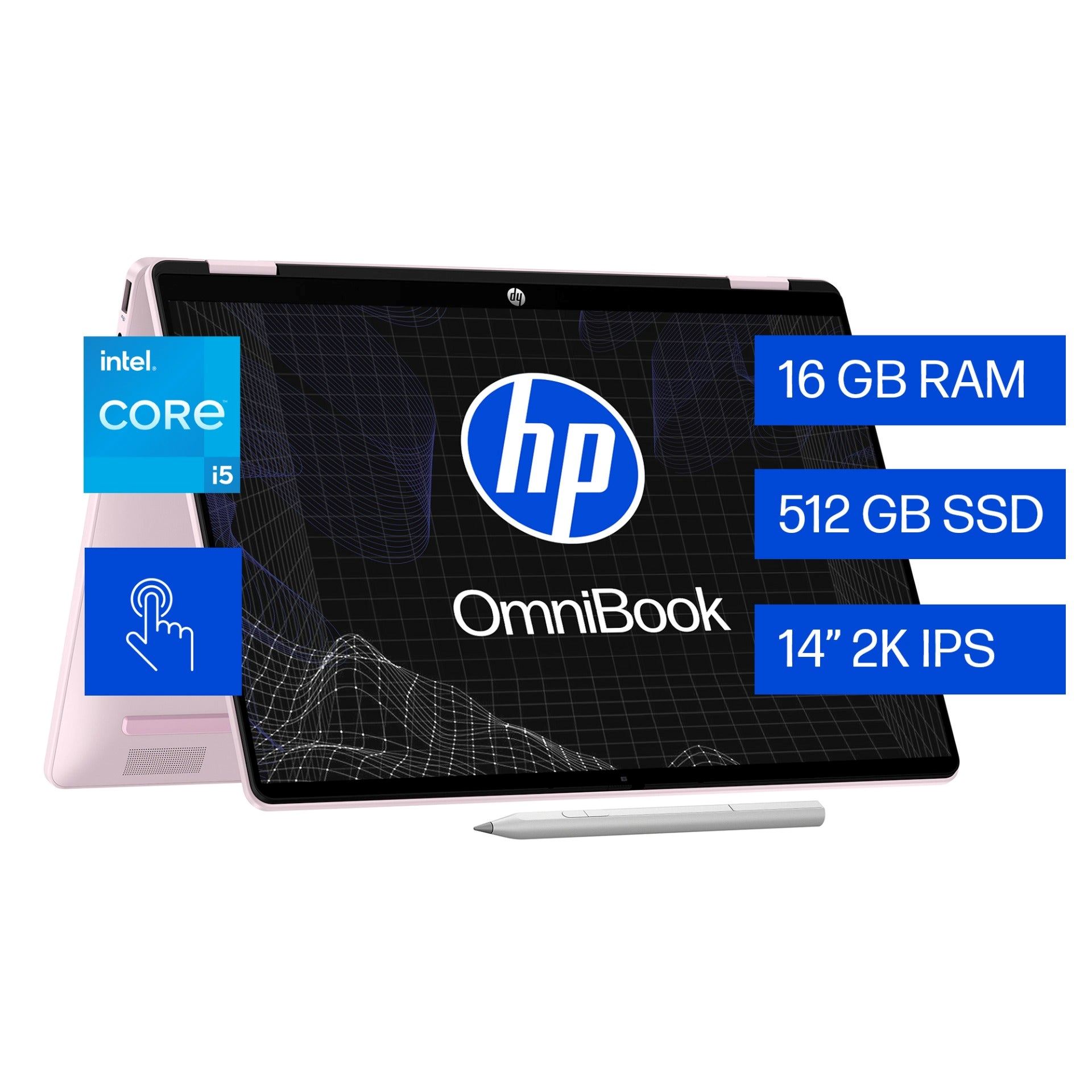 Laptop HP OmniBook 5 Flip Intel Core i5 16GB 512GB 14-fp0057la