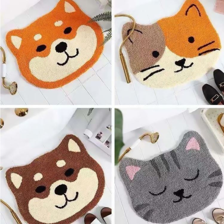 TAPETE FELPUDO CARA DE PERRO