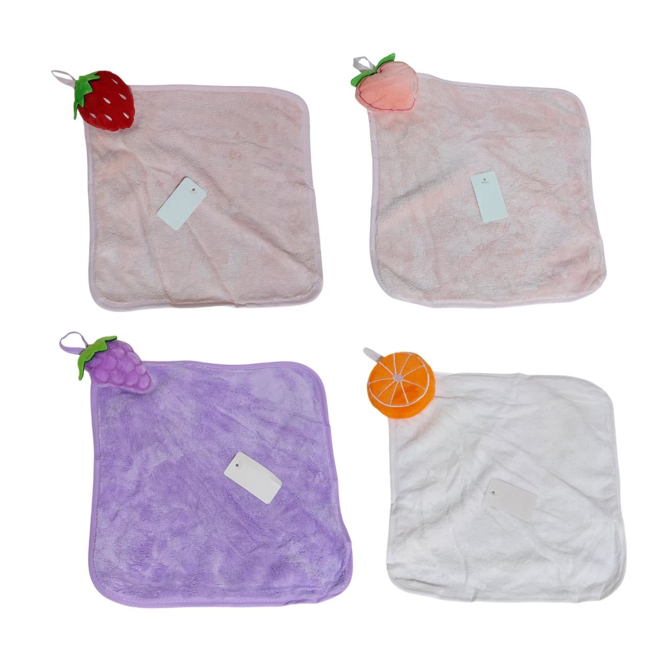 4 toallas de mano de colores y diseños