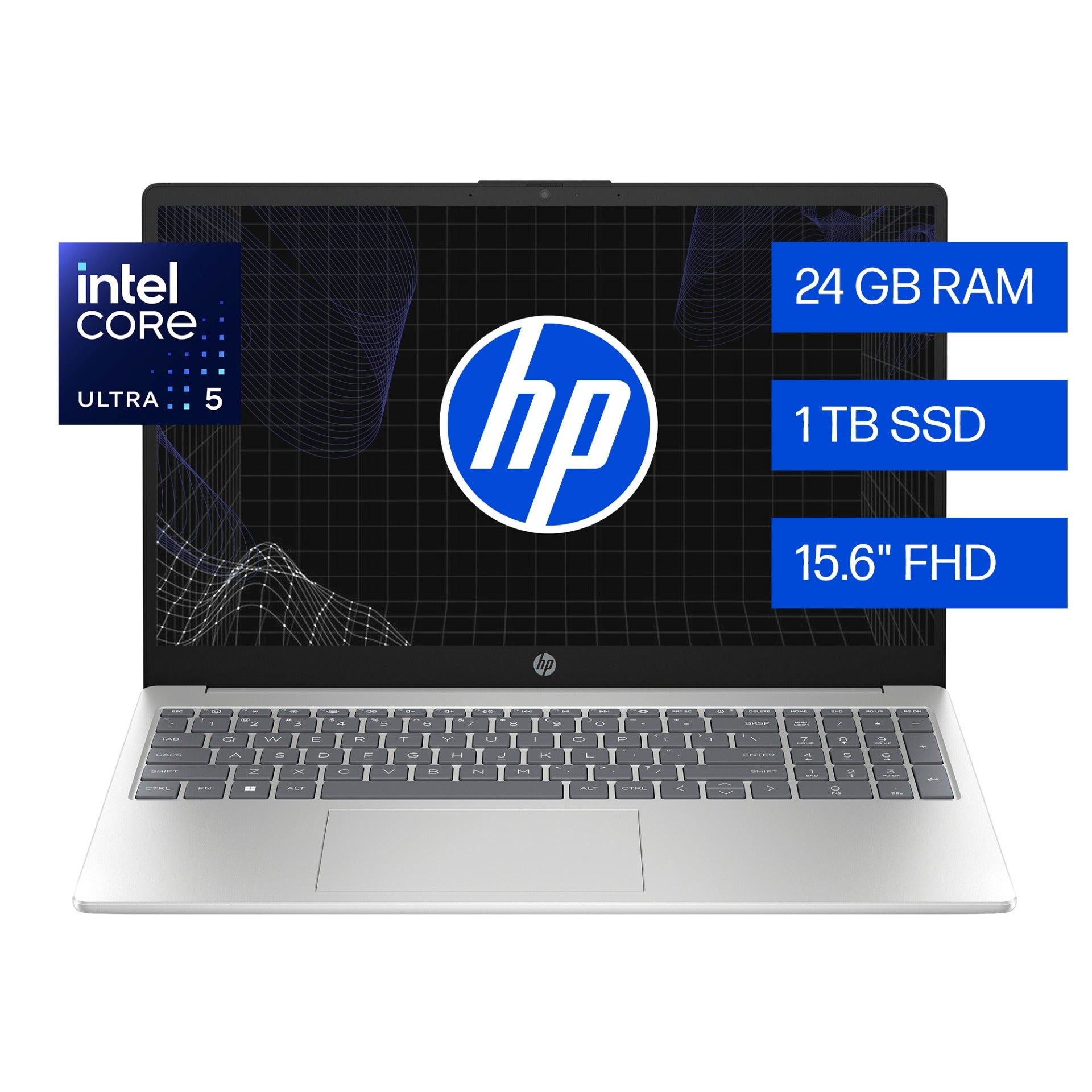 Laptop HP Intel Core Ultra 5 1TB 24GB + Impresora Multifuncional HP DeskJet Ink Advantage 2975 + Mochila HP Everyday 16 Gris