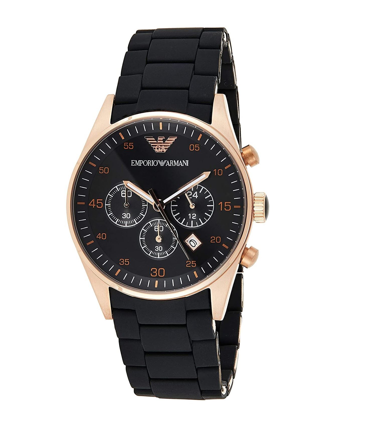Reloj Emporio Armani Ar5905 Original Nuevo Sellado Negro Oro Rosa