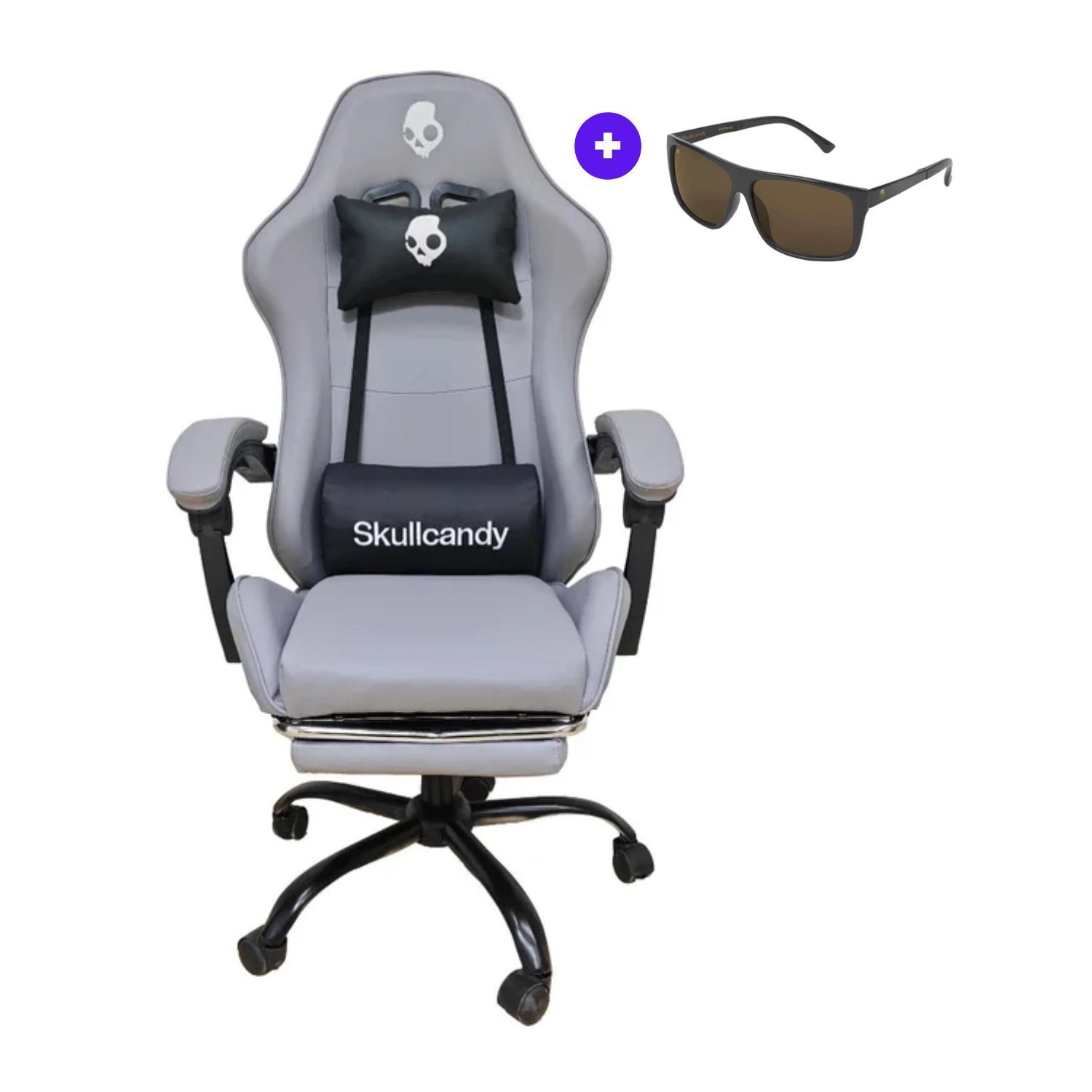 Silla Gamer Skullcandy Gris + Lentes Skullcandy Type-C