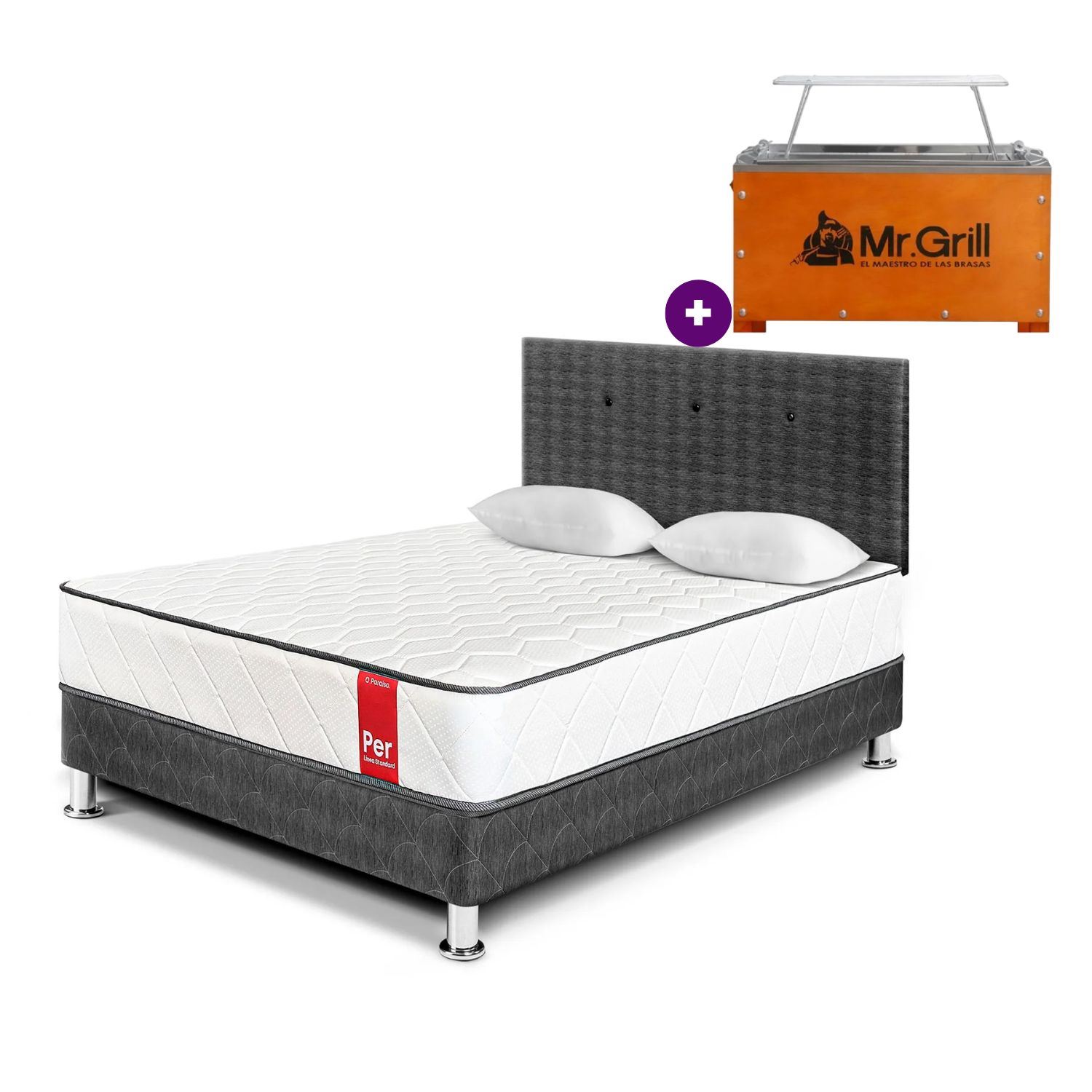 Dormitorio Paraiso Per 2PLZ + Regalo Caja China Mr Grill Mini Nogal + Parrilla de Varillas