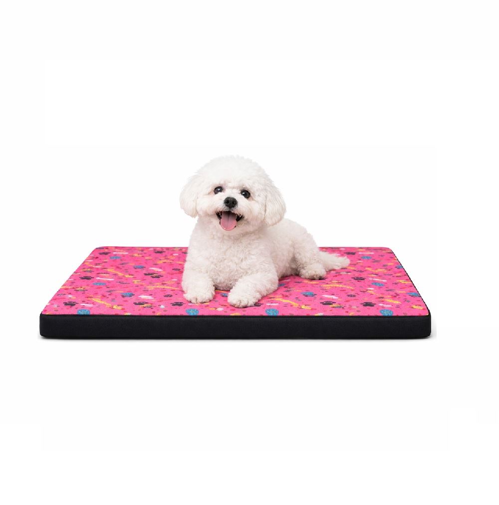 Cama colchoneta básica de verano para perro y gatos color fucsia talla 1