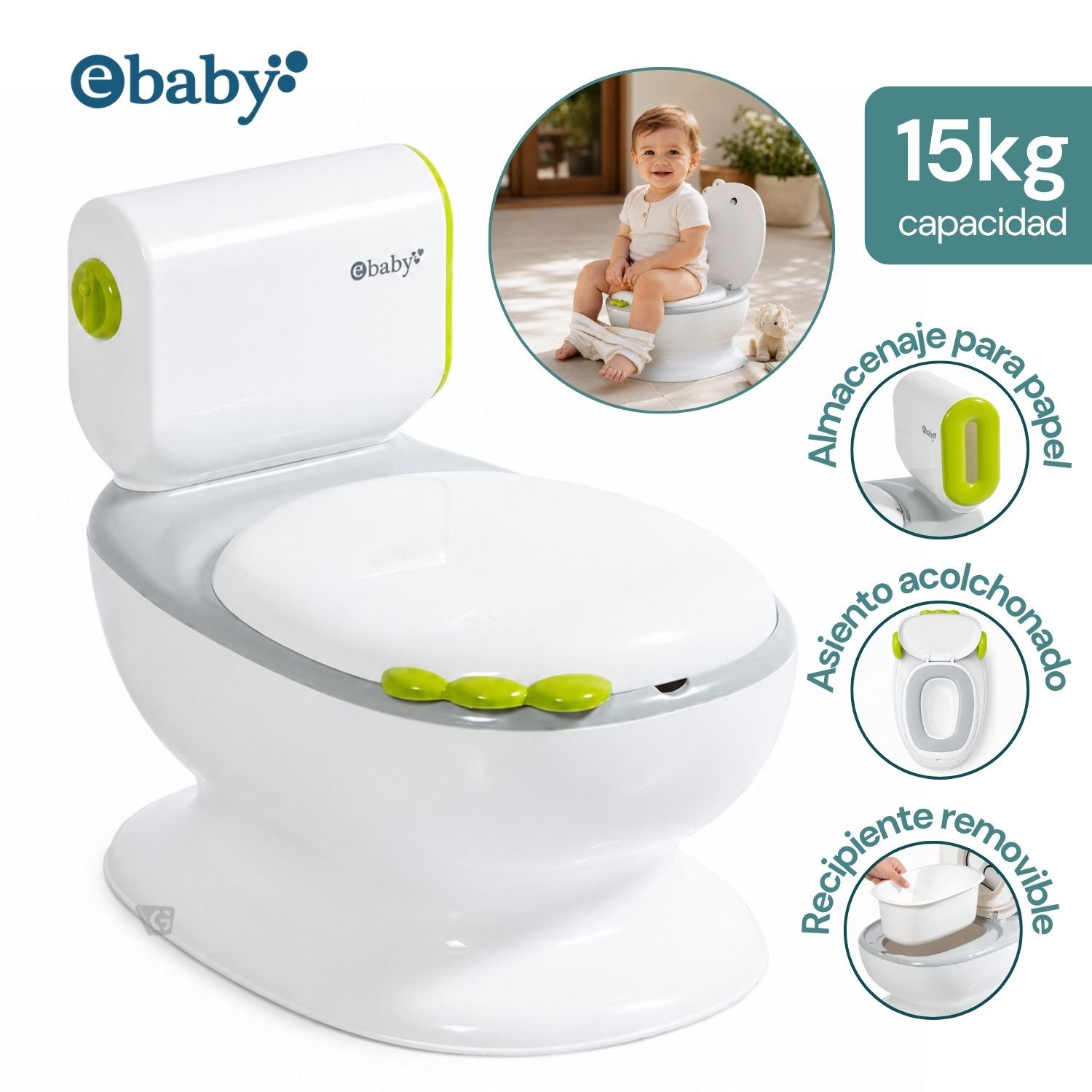 Bacinilla CLEANY- EB900-1 Blanco