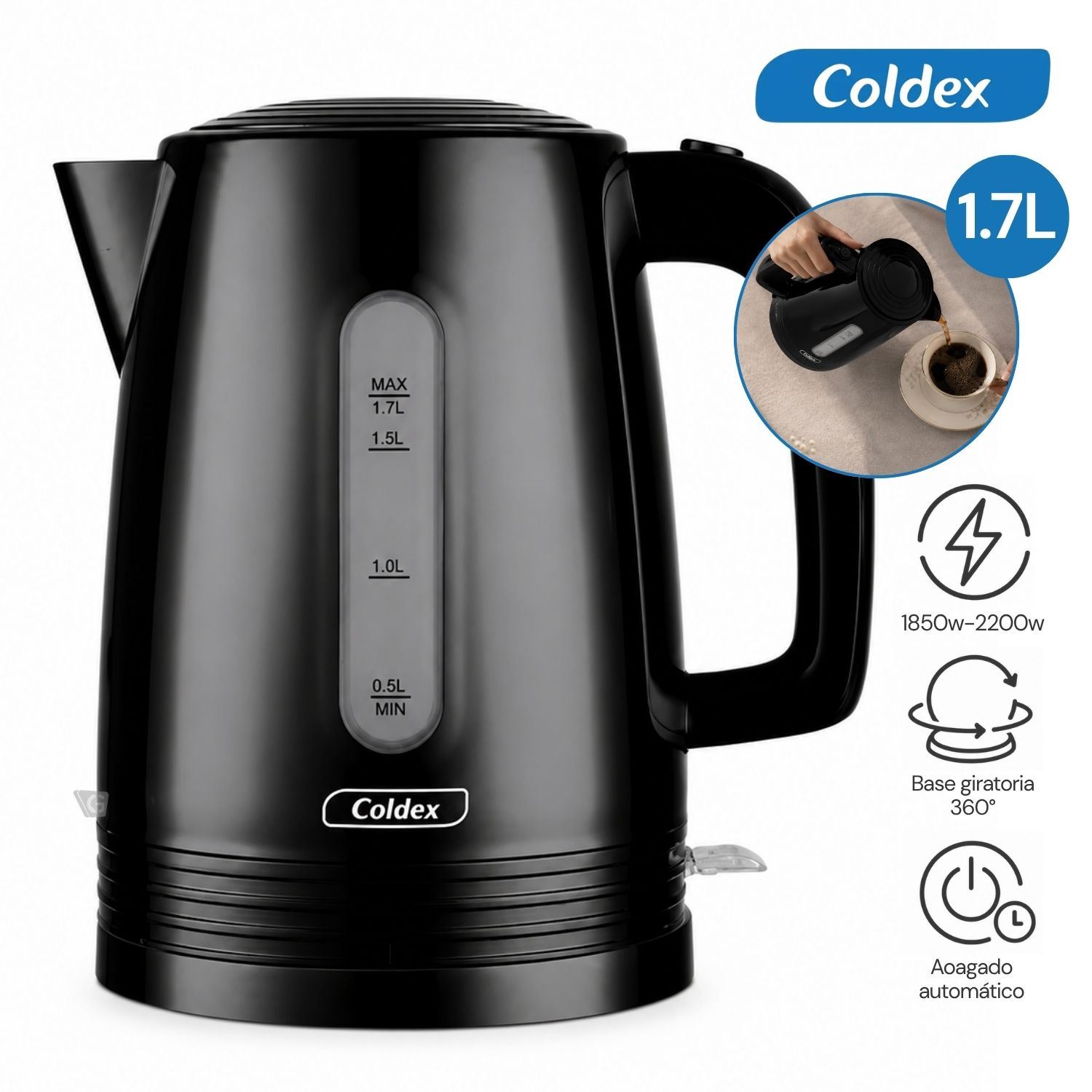 Hervidor Eléctrico Coldex 1.7L CX HV17P