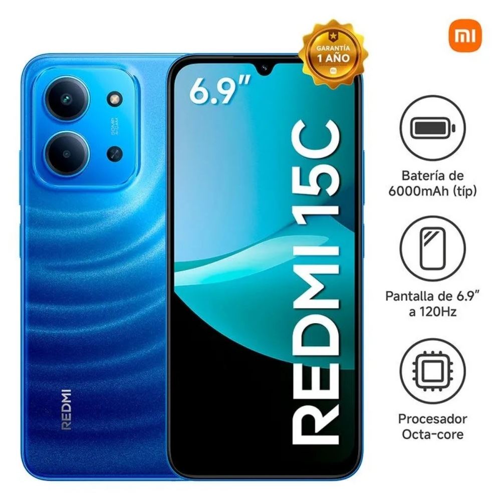 CELULAR REDMI 15C 4+128GB AZUL