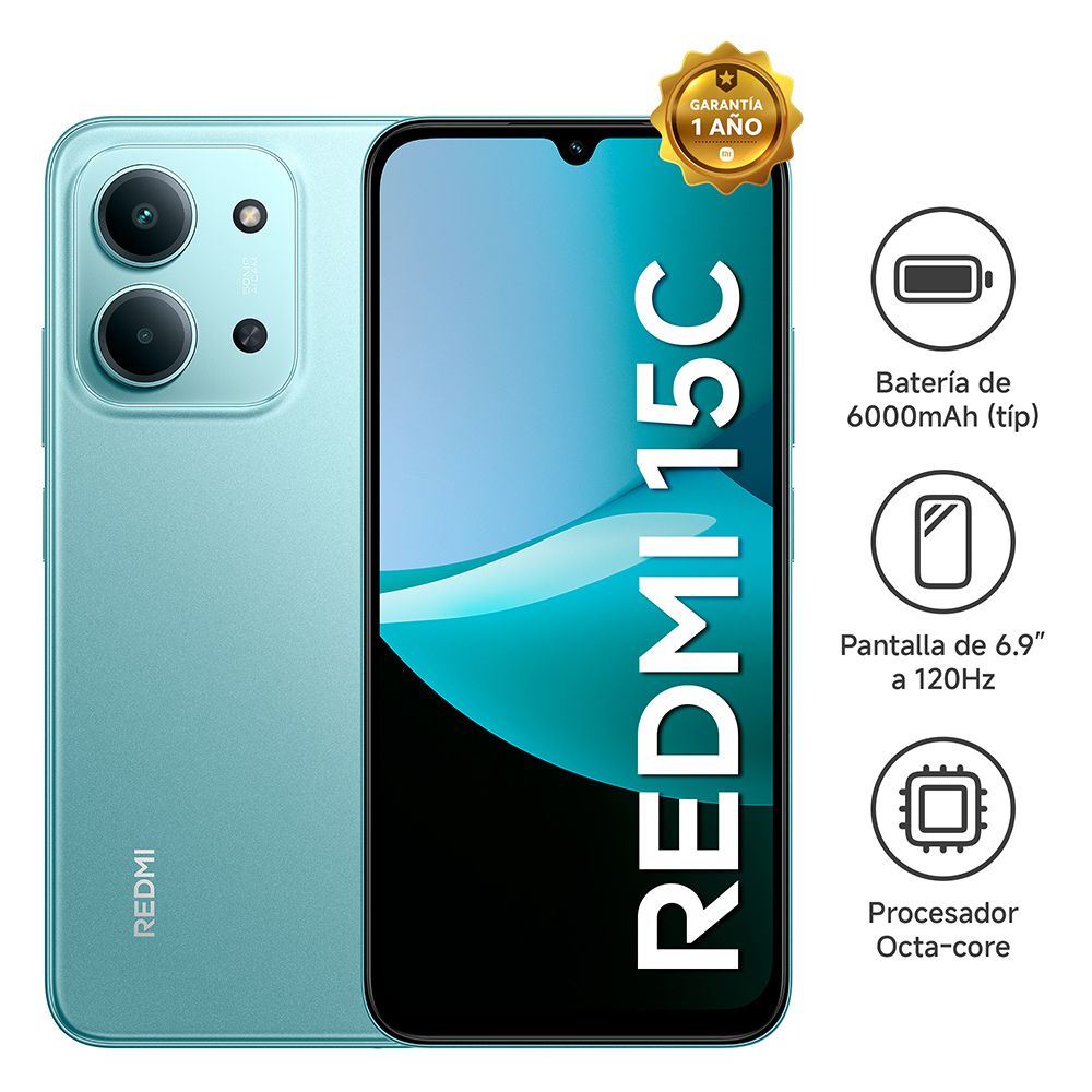 Celular Xiaomi Redmi 15C 8GB 256GB 6.9" Verde