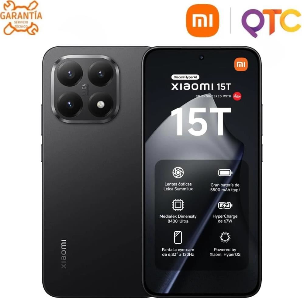 Smartphone Xiaomi 15T 12GB RAM 512GB ROM Negro