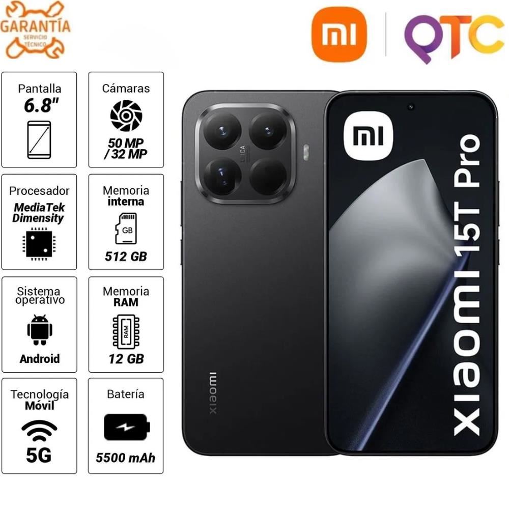 Xiaomi 15T Pro 6,83" 12GB RAM + 512GB ROM - Negro
