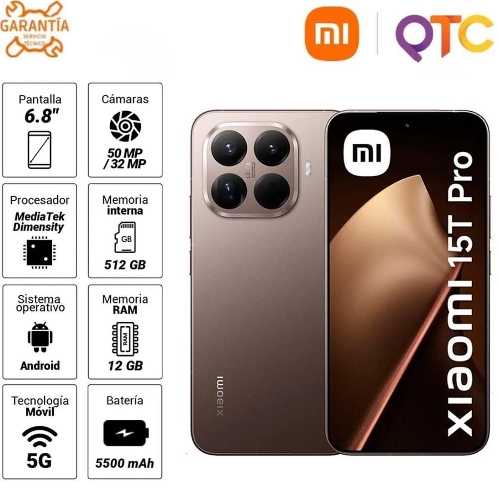 Xiaomi 15T Pro 6,83" 12GB RAM + 512GB ROM - Mocha Gold
